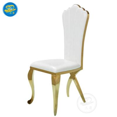 China Restaurant Chair Luxury Hotel Banquet Event Stainless Steel Stackable Fancy Dining Chair for sale