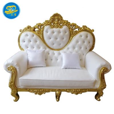 China Cheap Royal Wedding EUROPEAN Sofa Chair Bride and King Throne Chair Groom Set for sale