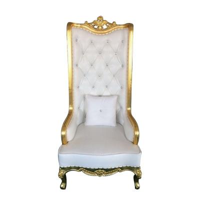 China Cheap contemporary luxury royal king throne chair golden wedding chair for bride and groom for sale