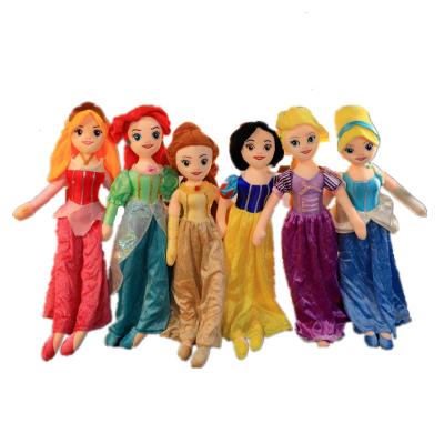 China White Birthday Gift of 6 Rapunzel Ariel Aurora Belle Princess Plush Toy Doll Sophia Cinderella Doll Ragdoll Girl Snow 6 for sale