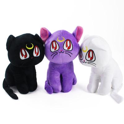 China 1 1 Moon Animal Black Cat Toy Doll Plush Toy White Sailor Animal Factory Outlet for sale