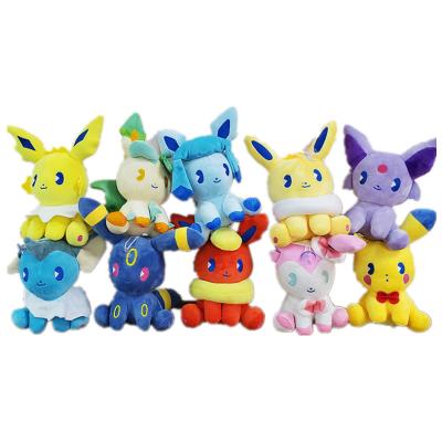 China 1 1 Plush Toy Pokemon Eevee Doll Sitting Position Ibrahimovic Pokemon Q Version for sale