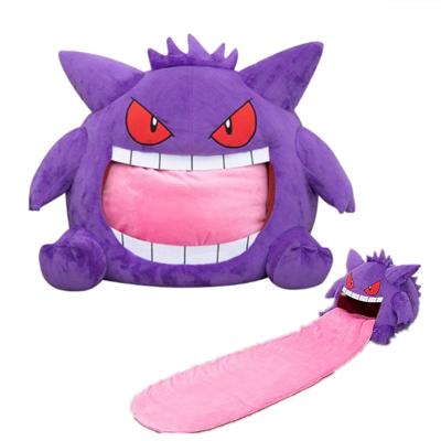 China 1 1 Anime Pokemon Gengar Plush Doll Toys Sleep Covering Pillow for sale