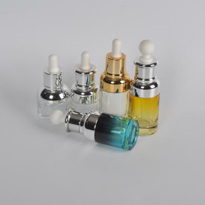 China Personal Care 15ml 50ml 100ml Luxury Low Price Customized Clear Glass Cosmetic Serum Dropper Bottles for sale