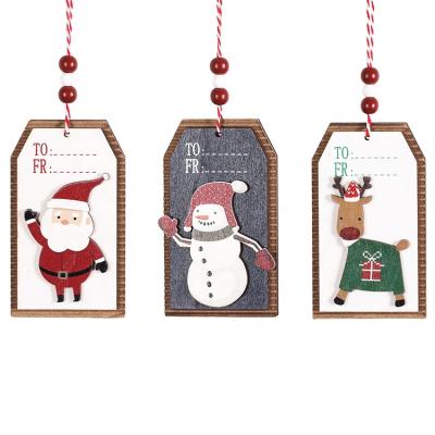 China Christamas Decoration Christmas Ornaments 2019 Decoration Wooden Hanging Decorations For Christmas Tree for sale