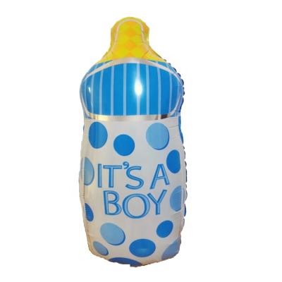 China Party Decoration Large Boy and Girl Baby Bottle Inflatable Foil Balloon for Baby Shower Decorations for sale