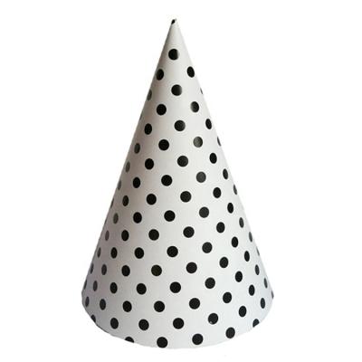 China 2021 Wholesale Hot Sale High Quality Polka Dot Cone Polka Dot Cute Birthday Party Paper Hat for sale