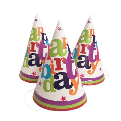 China Celebrating birthday party wholesale high quality decoration festivals hot sale multicolor cone paper hat for sale