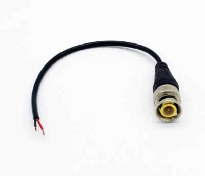 China audio & F Male RG59 2 Pin Video Coaxial Cable RG6 CCTV BNC Connector With Cable for sale