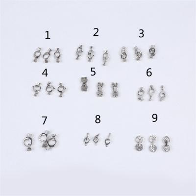 China FASHIONABLE Wholesale Jewelry Accessories 925 Sterling Silver Different Shape Bracelet Clasp For Necklace for sale