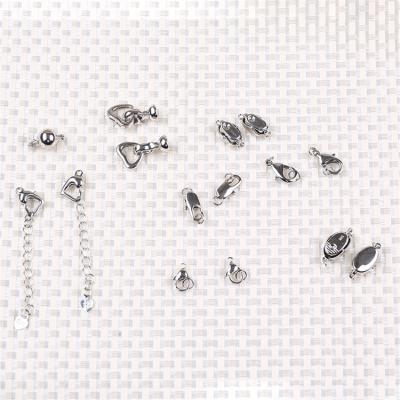 China FASHIONABLE S925 Sterling Silver Necklace &Bracelet Clasp Connecting DIY Bead Jewelry Making Accessories Stick Buckle for sale