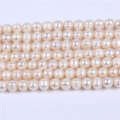 China Jewelry Making 9-10mm China Natural Cultured Freshwater Potato Pearl Strand for sale