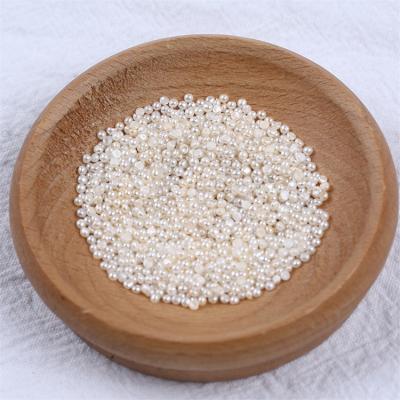 China Jewelry Making 1.5-2mm Tiny Size White Button Shape Freshwater White Button Shape for sale