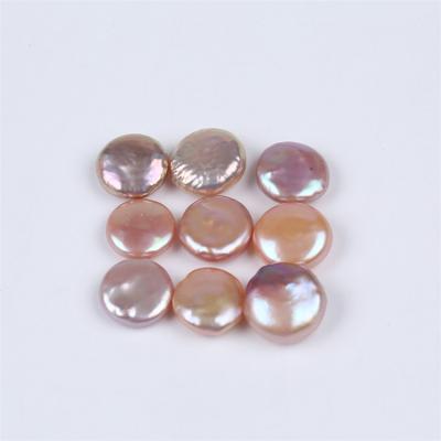 China Jewelry Making 13-14mm Real Natural Freshwater Pearls Coin Shape Loose Pearl Beads For Jewelry Making for sale