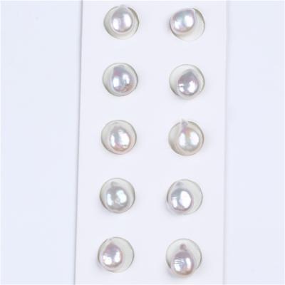 China Jewelry Making 8-9mm Real Natural Freshwater Pearls Drop Coin Shape Pearl Strings for sale