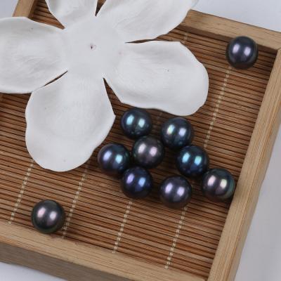 China Jewelry Making High Quality 12-13mm Edison Black D.C.A. Round Beads Loose Beads For Jewely Making for sale