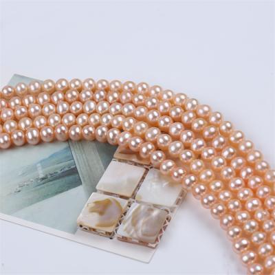 China Jewelry Making Perfect Natural Freshwater Pearl 7mm Flawless Round Pearl Strand for sale