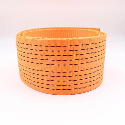 China 1m To 20m Elastic Polyester Webbing Good Manufacturers Shrink Lightweight Webbing With Reinforced Lifting Eyes for sale