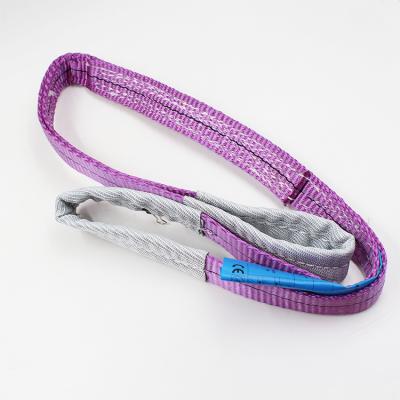 China 30mm Width 1T Purple Color Code Polyester Webbing Sling With Flat Or Becket Eyes Endless for sale