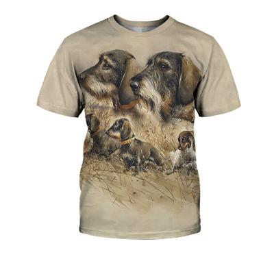 China New QUICK DRY Dog Labrador Dog Crewneck T-shirt Trend 3d Short Sleeve T Shirt For Men Digital Printing Tshirt for sale