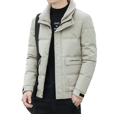 China MJMU47 Men's Fleece Jacket Viable Thick Casual Collar Coat Warm Loose Cotton Padded Jackets for sale