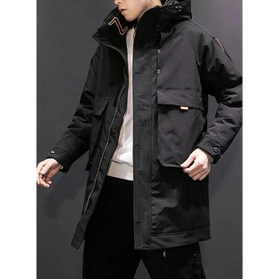 China MJY52 Breathable Couple Long Thick Hooded Men Winter Coated Duck Down Jacket Men Puffer Coat for sale