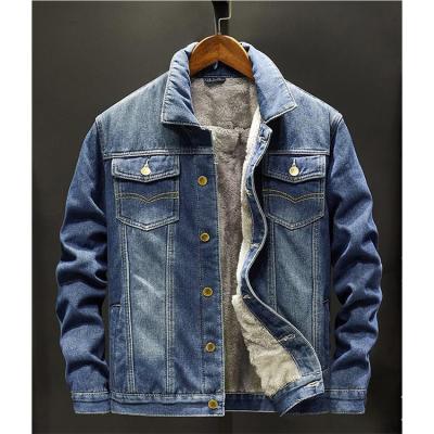 China CMYK2004 viable jackets for mens winter jeans clothes mens denim fur coat jacket for sale