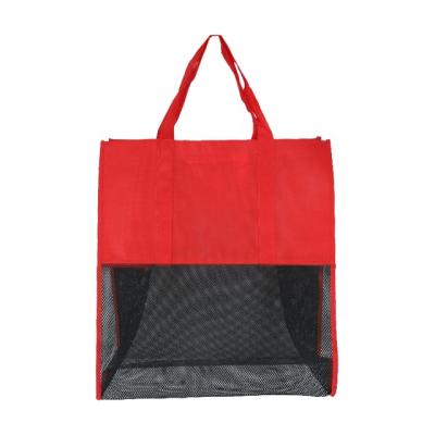 China Non Woven Rope Handle OEM/ODM Carry Reusable Mesh Customer Tote Custom Grocery Bags With Hook And Loop for sale