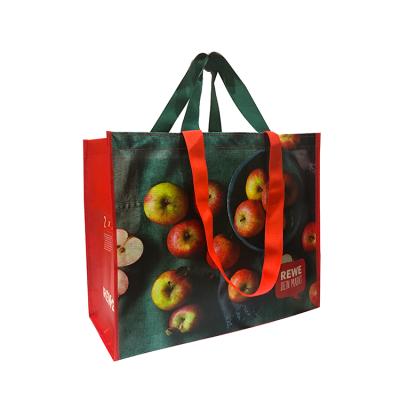 China Custom Printed Grocery Fruit Eco Friendly Reusable Shopping Bag Moisture Proof for sale