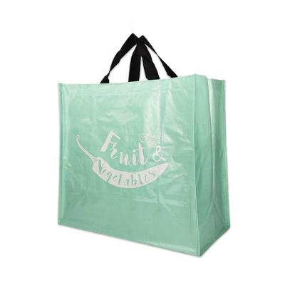 China Moisture Proof OEM / ODM Customer Packaging Fashion 115 Gsm PP Woven Laminated Shopping Bag With Custom Printed Logo for sale