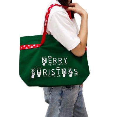 China Buying Eco OEM / ODM Christmas Cloth Bag Custom Printed Cotton Tote Bags Canvas Bag Luxury for sale