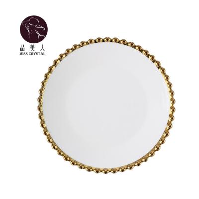 China 2021 Hot Sales Viable White Color Relief Pearls Ceramic Dish Handmade Pearl Steak Pasta Dinner Dishes Soup Bowls Tableware for sale