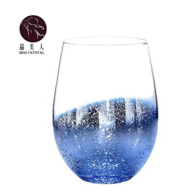 China Creative Mountain Background Starry Sky Design Gradually Change Color Water Cup Mug Glass Cup for Wedding and Restaurant Party for sale