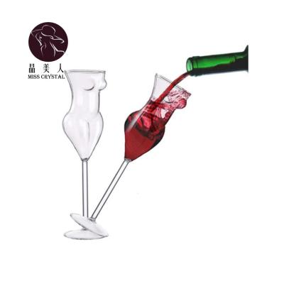 China No Amazon Female Body Goblet Wine Glass Cocktail Glass For Bar Party Drinkware for sale