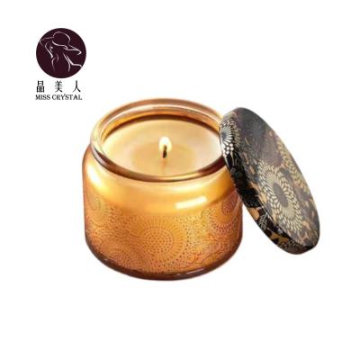 China Modern simple boreal luxury CIA style candle jars with lids for wedding and restaurant candle jar for household for sale