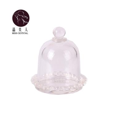 China Morden's MISS C Simple Clear Crystal Glass Candle Jar For Wedding Candle Jar With Refill for sale