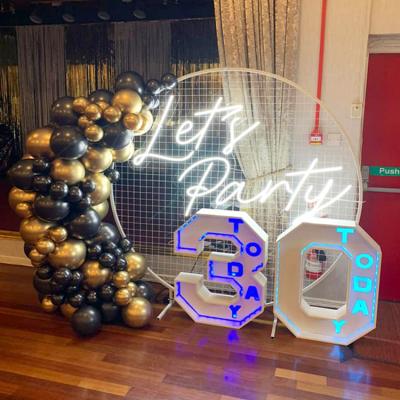 China 2021 New Buildings Wedding Party Birthday Decoration Crown Popular Acrylic Custom Advertising Flexible High Quality Led Light Neon Sign for sale