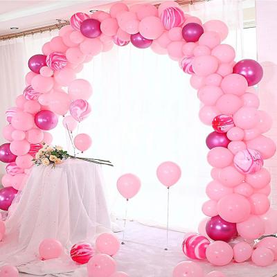 China Hot Sale Wedding Birthday Party Event Decorations Metal Balloon Arch Stand Aluminum Backdrop for sale