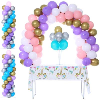 China Economic Folding Easy Setup Birthday Party Wedding Event Decorations Aluminum Surround Balloon Circle Backdrop Stand for sale