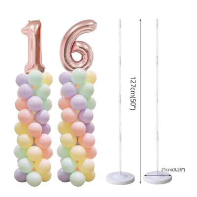 China Hot Selling Aluminum Foil Birthday Party Decoration Balloon Ring Ring Circle Backdrop Vertical Stand for sale