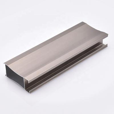 China door & Window/Building & Indoor High Profile Electrophoresis Build Light Champagne Glossy Aluminum Door Stile for sale