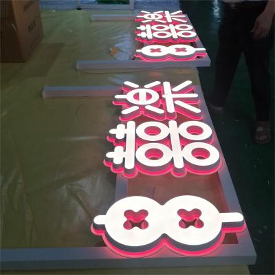 China Illuminated Signs Customized Double Side 3d Illuminated Acrylic Letter External Illuminated Building Signs Led Channel Letters For Store for sale