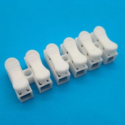 China Automotive Push Spring Cable Connector CH-2 Two Way Quick Strip LED Quick Connecting Connector for sale