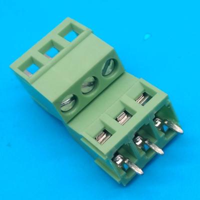 China Wire connecting green screw plug into pcb terminal block wire termination tyco electronics connectors for sale