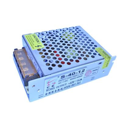 China DC12V 12v3.2a 36W LED 12V40W AC 220V/110V Input Voltage SMPS Power Supply Single Output 36W LED Light String Module Power Supply for sale