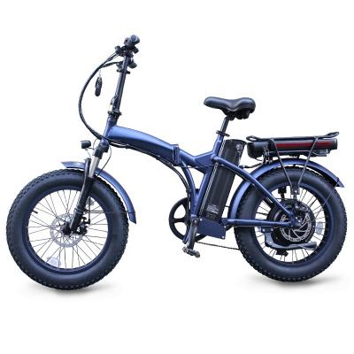 China New 48v 500w Dual Lithium Battery Aluminum Alloy Rear Drive Front Suspension Electric Mountain Bike Wholesale 20 Inch Folding Ebike Hub Motor for sale