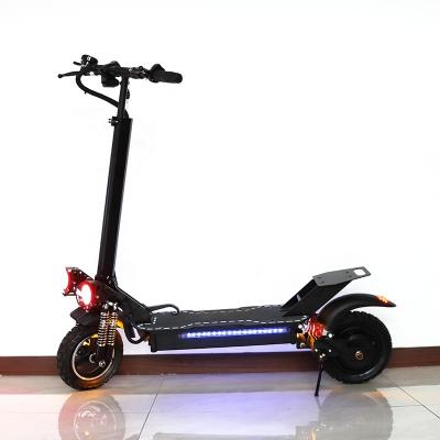 China Aluminum Alloy Hub Motor 1200w 10inch Electric Scooter Adults Black Milled Aluminum Alloy 200kg Double Load Electric Adult With Seat for sale