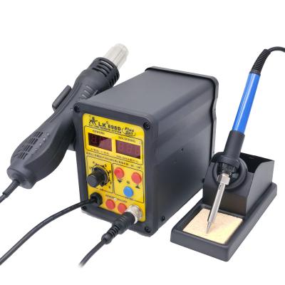 China LK 898D Digital One Hot Air Station Soldering Irons Machine Repair Shops Two Temperature Control Rework Station for sale