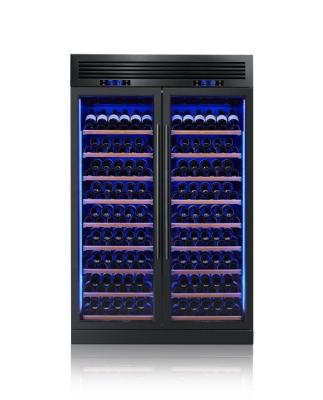 China Hotel Wine Refrigerator 200 Bottles Full Large Commercial Stainless Steel 304 Wine Cooler for sale