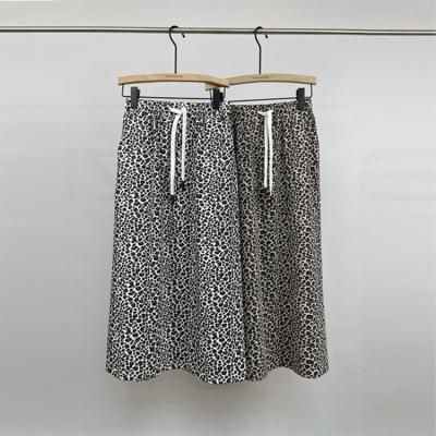 China New Anti-Static Women's Skirt Elegant High Waist Leopard Print A Line Mid-Length Long Skirt For Lady Autumn for sale